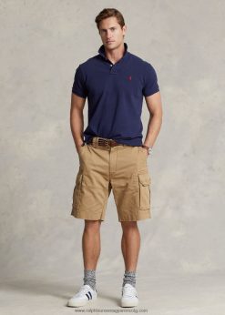 10,5 hüvelykes, klasszikusan illeszkedő twill cargo short 268048253 férfiak Ralph Lauren montana khaki