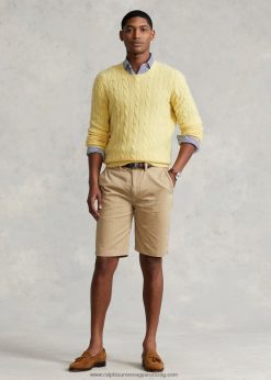 10 hüvelykes laza szabású chino rövidnadrág 268048289 férfiak Ralph Lauren cafe tan