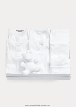 11 részes pamut ajándékkészlet 2680487813 baba Ralph Lauren fehér multi