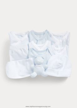 11 részes pamut ajándékkészlet 2680487815 baba Ralph Lauren berill kék multi