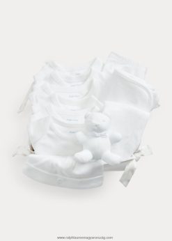 12 részes pamut ajándékkészlet 2680488215 baba Ralph Lauren fehér multi