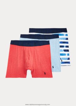 3 részes sztreccs boxeralsó 268048476 férfiak Ralph Lauren rozetta/jamaica csík