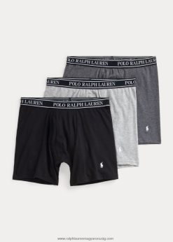 3 részes sztreccs boxeralsó 268048923 férfiak Ralph Lauren fekete/szürke