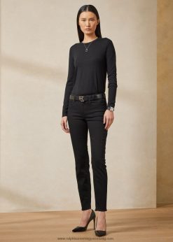 400 gyufaszálas farmer 2680489358 nők Ralph Lauren ropogós fekete