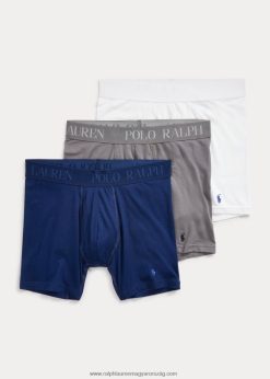 4d-flex boxeralsó 3 részes kiszerelésben 268048273 férfiak Ralph Lauren fehér kék