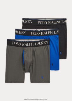 4d-flex boxeralsó 3 részes kiszerelésben 268048960 férfiak Ralph Lauren szürke/kék