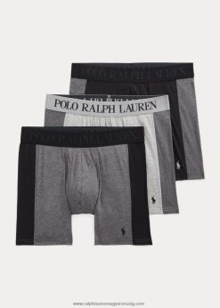 4d-flex max flex boxeralsó 3 részes kiszerelésben 268048608 férfiak Ralph Lauren szén/szürke/fekete