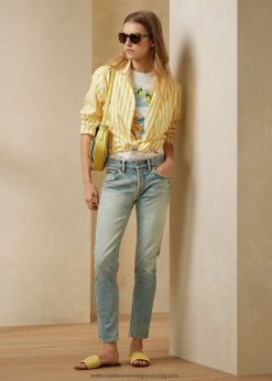 750-es egyenes bokafarmer 2680489312 nők Ralph Lauren világos westbury