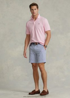 8 hüvelykes, egyenes, rövid 26804890 férfiak Ralph Lauren kék seersocker