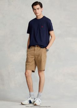 9 hüvelykes, sztreccs, klasszikus szabású chino rövidnadrág 268048257 férfiak Ralph Lauren sandsurf
