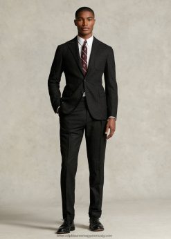 a morehouse kollekció csíkos nadrág 2680481284 férfiak Ralph Lauren sötétszürke