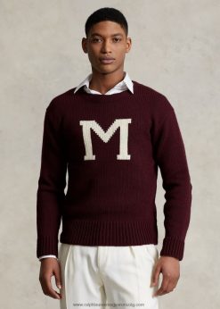 a morehouse kollekció "m" pulóver 2680481266 férfiak Ralph Lauren gazdag rubint