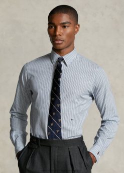 a morehouse kollekció monogram ing 2680481292 férfiak Ralph Lauren kék fehér