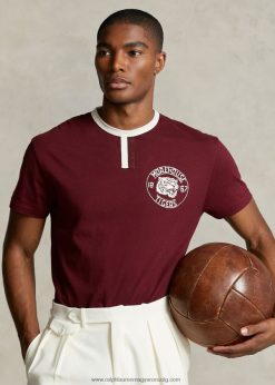 a morehouse kollekció ringer póló 2680481248 férfiak Ralph Lauren klasszikus bor