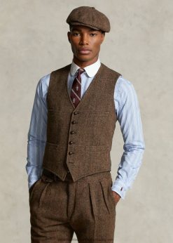 a morehouse kollekció tweed mellény 2680481311 férfiak Ralph Lauren