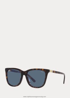 a polo wayfarer napszemüveg 2680485541 nők Ralph Lauren fényes sötét havanna