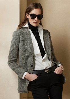 a tweed kabát 2680483463 nők Ralph Lauren fekete/krém