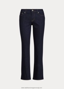 alacsony emelkedésű egyenes íves farmer 2680484276 nők Ralph Lauren sötét öblítés