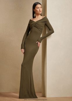 aletta mez estélyi ruha 2680489289 nők Ralph Lauren olajbogyó