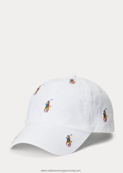 allover póni chino golyós sapka 2680482360 férfiak Ralph Lauren kerámia fehér/multi