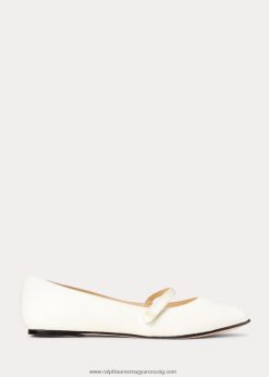 alyssa bőr mary jane 2680487301 gyerekek Ralph Lauren fehér lakkbőr