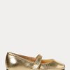 alyssa fémes bőr mary jane 2680487269 gyerekek Ralph Lauren arany bőr