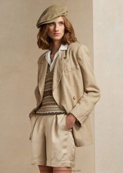 antonine tweed kabát 2680483539 nők Ralph Lauren cser/zsálya