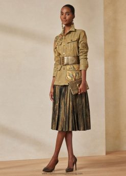 arnav rakott, kézzel festett szoknya 2680489292 nők Ralph Lauren fekete/bronz