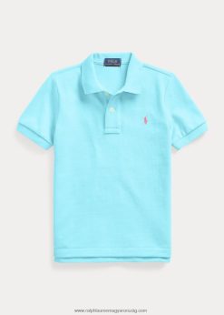 az ikonikus hálós póló 2680485679 gyerekek Ralph Lauren türkiz nova