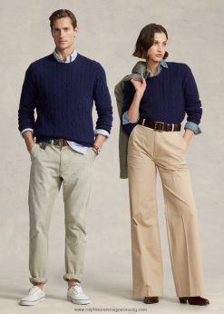 az ikonikus kábelkötésű kasmír pulóver 2680483393 egynemű Ralph Lauren fényes sötétkék