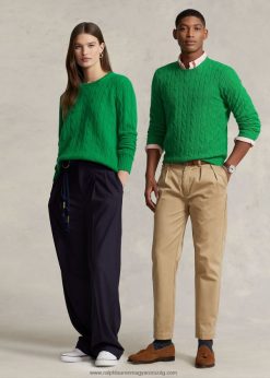 az ikonikus kábelkötésű kasmír pulóver 2680483396 egynemű Ralph Lauren charlie zöld