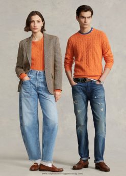 az ikonikus kábelkötésű kasmír pulóver 2680483398 egynemű Ralph Lauren napnarancs