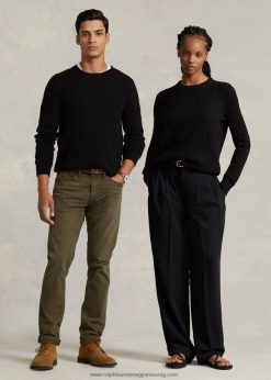 az ikonikus kábelkötésű kasmír pulóver 2680483401 egynemű Ralph Lauren fekete