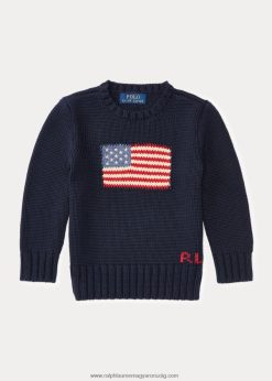 az ikonikus zászlós pulóver 2680485950 gyerekek Ralph Lauren vadásztengerészet