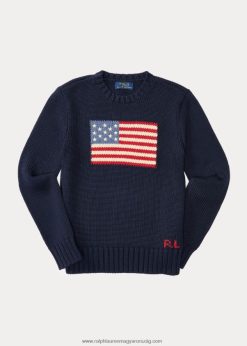 az ikonikus zászlós pulóver 2680486317 gyerekek Ralph Lauren vadásztengerészet