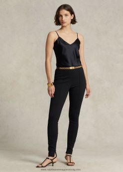 az oldalcipzáras vékony leggings 2680483173 nők Ralph Lauren fekete