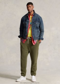 az rl gyapjú melegítőnadrág 2680481339 férfiak Ralph Lauren sötét zsálya