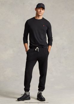 az rl gyapjú melegítőnadrág 268048429 férfiak Ralph Lauren fekete