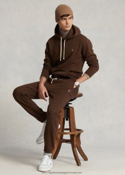 az rl gyapjú melegítőnadrág 268048432 férfiak Ralph Lauren ág barna