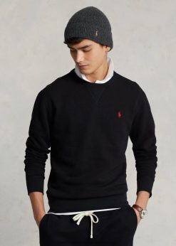 az rl gyapjú pulóver 268048329 férfiak Ralph Lauren fekete
