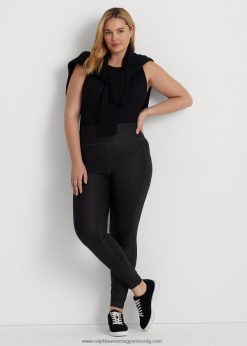 bevonatos dzsörzé legging 2680484713 nők Ralph Lauren fekete