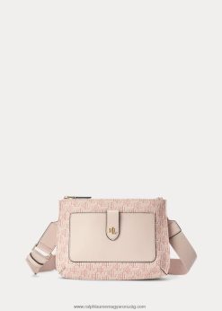 bevonatos vászon közepes jamey crossbody táska 2680485391 nők Ralph Lauren világos rózsaszín
