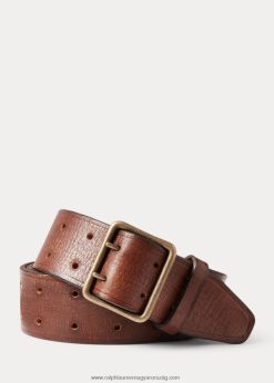 bőr kétágú öv 2680488855 férfiak Ralph Lauren szüreti barna