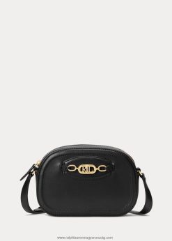 bőr közepes jordynn crossbody táska 2680485383 nők Ralph Lauren fekete