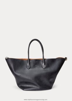 bőr nagy csengőtáska 2680485222 nők Ralph Lauren fekete