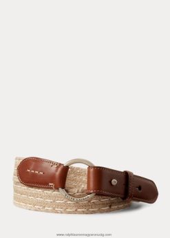 bőrborítású juta öv 2680482224 férfiak Ralph Lauren természetes