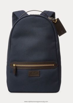 bőrborítású vászon hátizsák 2680485250 férfiak Ralph Lauren