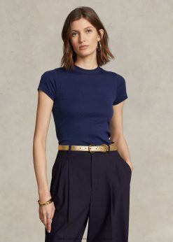 bordázott pamut póló 2680482878 nők Ralph Lauren newporti haditengerészet