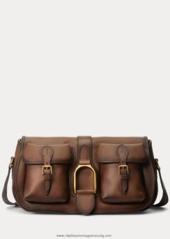 borjúbőr oversize welington válltáska 2680485144 nők Ralph Lauren gesztenye