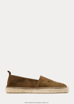Bowsworth hímzett velúr espadrille 2680482175 férfiak Ralph Lauren szaharai olajbogyó